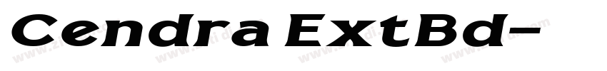 Cendra ExtBd字体转换